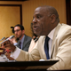 In this April 23, 2019 file photo, Democratic state State Sen. Steven Bradford, D-Compton, speaks during a hearing at the Capitol in Sacramento, Calif. On Wednesday, Sept. 8, 2021, California lawmakers sent Gov. Gavin Newsom Bradford’s bill, SB2, that would create a mandatory new state license, or certification, that could be revoked so bad law enforcement officers cannot simply move to another department.